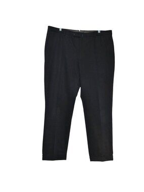 INCOTEX  Black Quiet Luxury 100% Cotton Chino Pants Italy IT 60 Waist 41 Cuffed